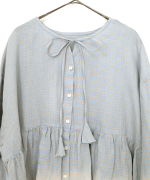 リネンギンガムチェック　2wayブラウス